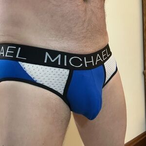 Michaels Blue and White Men's Briefs